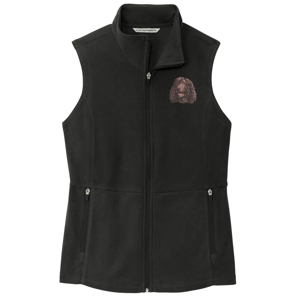 Irish Water Spaniel Embroidered Women's Fleece Vest - Image 6