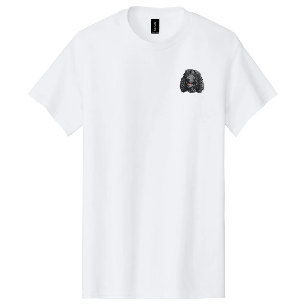 Irish Water Spaniel Embroidered Men's T-Shirt - Image 3