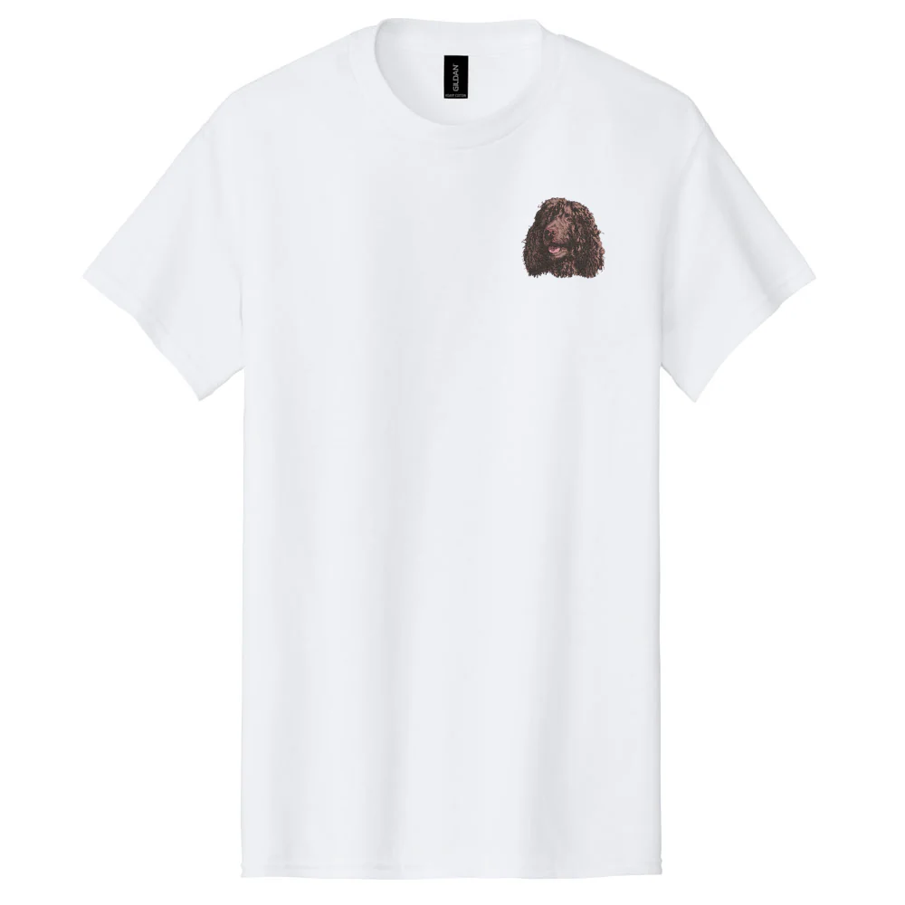 Irish Water Spaniel Embroidered Men's T-Shirt - Image 4