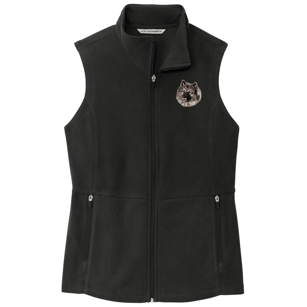 Keeshond Embroidered Women's Fleece Vest - Image 3