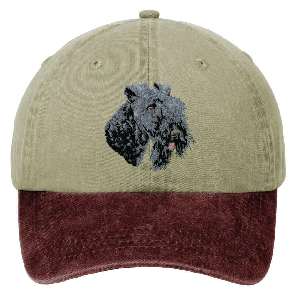 Kerry Blue Terrier  Embroidered Two Tone Baseball Cap - Image 2