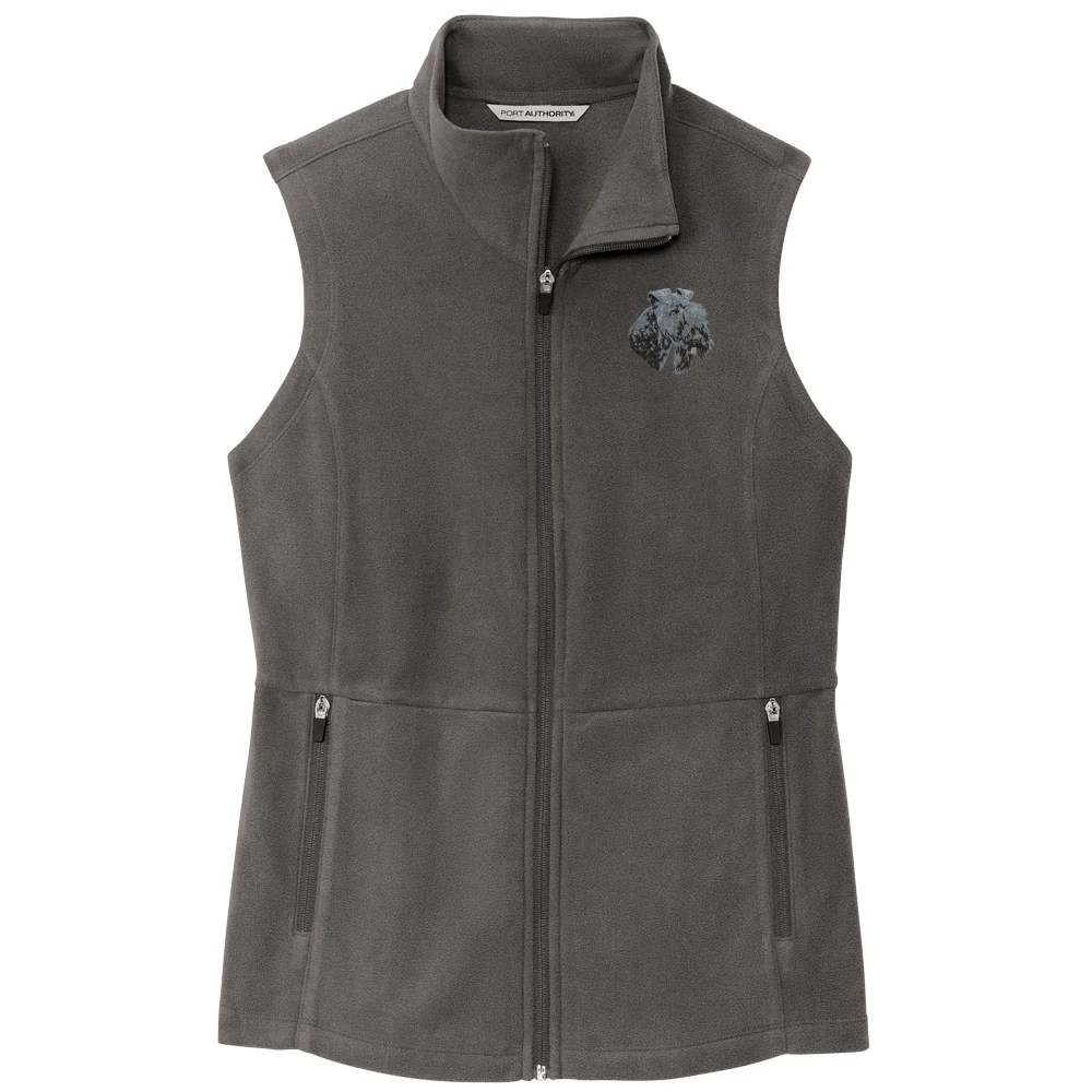 Kerry Blue Terrier Embroidered Women's Fleece Vest - Image 2
