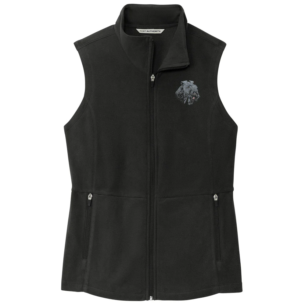Kerry Blue Terrier Embroidered Women's Fleece Vest - Image 3