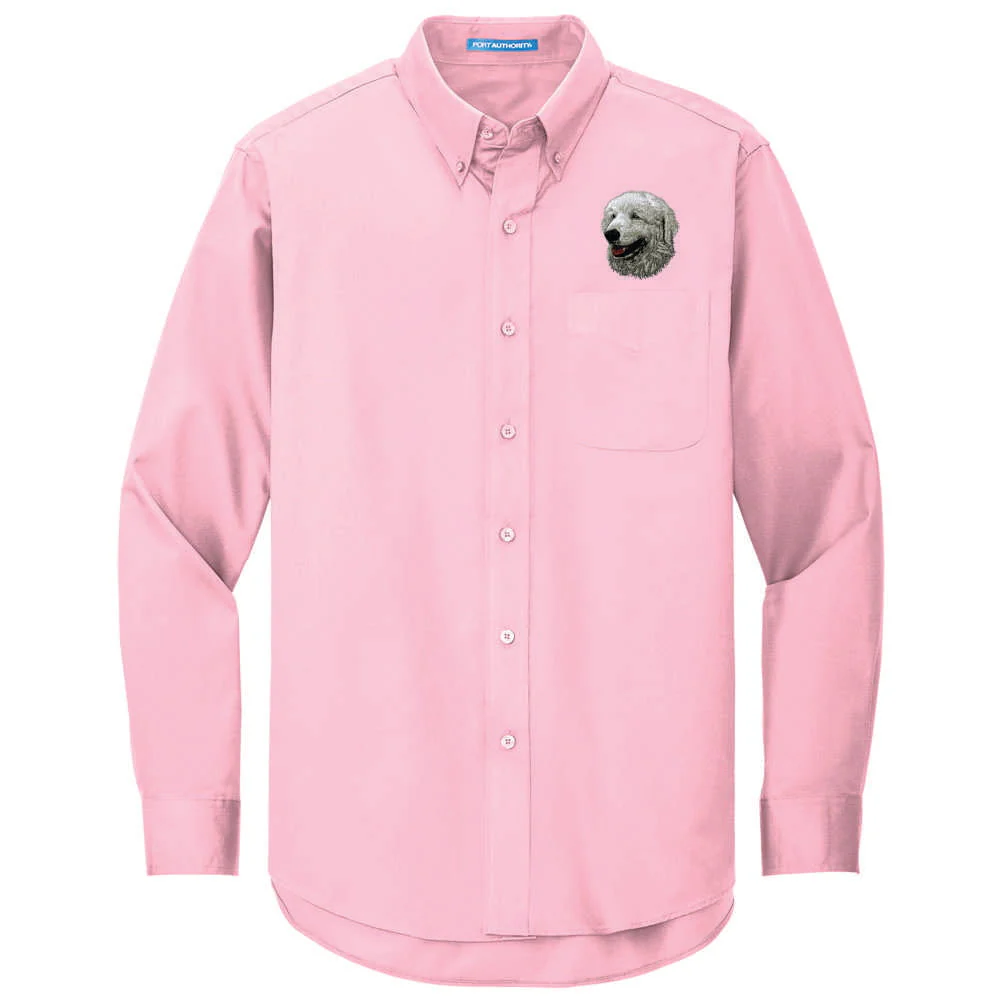 Kuvasz Embroidered Long Sleeve Button Up Shirt - Image 4
