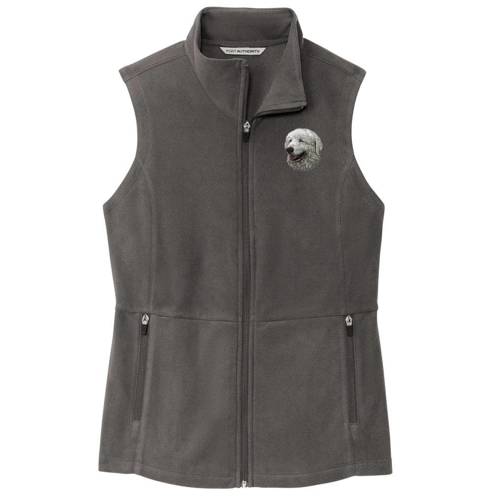 Kuvasz Embroidered Women's Fleece Vest - Image 2