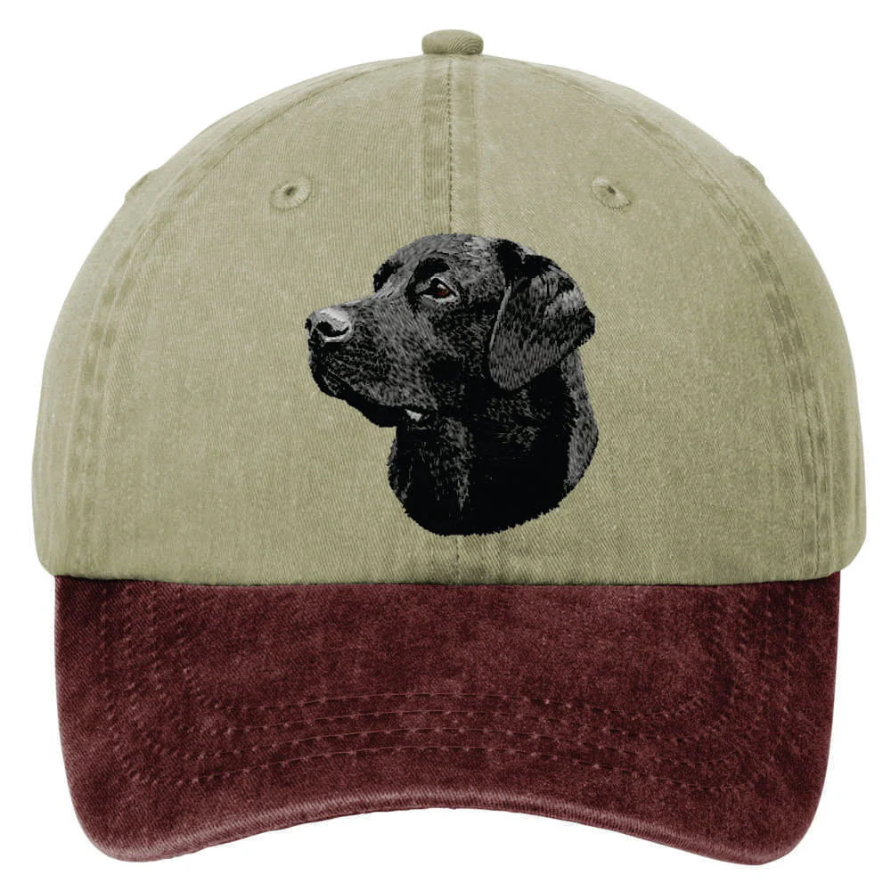 Labrador Retriever  Embroidered Two Tone Baseball Cap - Image 2