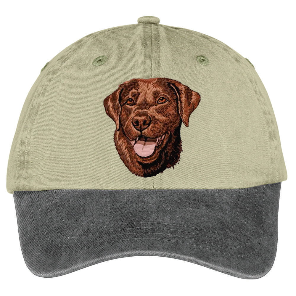 Labrador Retriever  Embroidered Two Tone Baseball Cap - Image 3