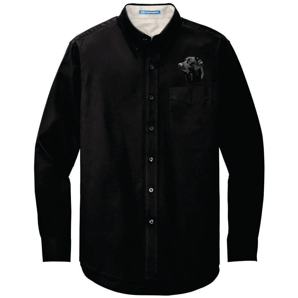 Labrador Retriever Embroidered Long Sleeve Button Up Shirt - Image 3