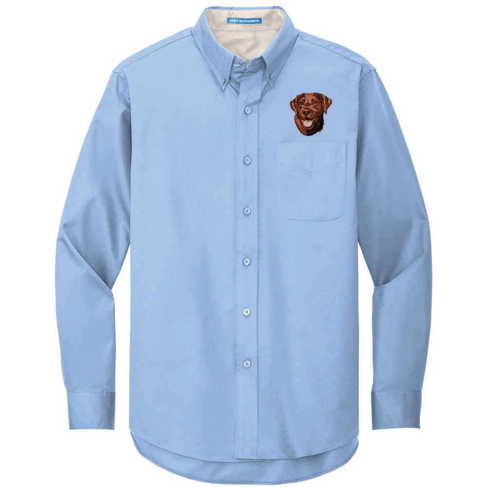 Labrador Retriever Embroidered Long Sleeve Button Up Shirt - Image 5
