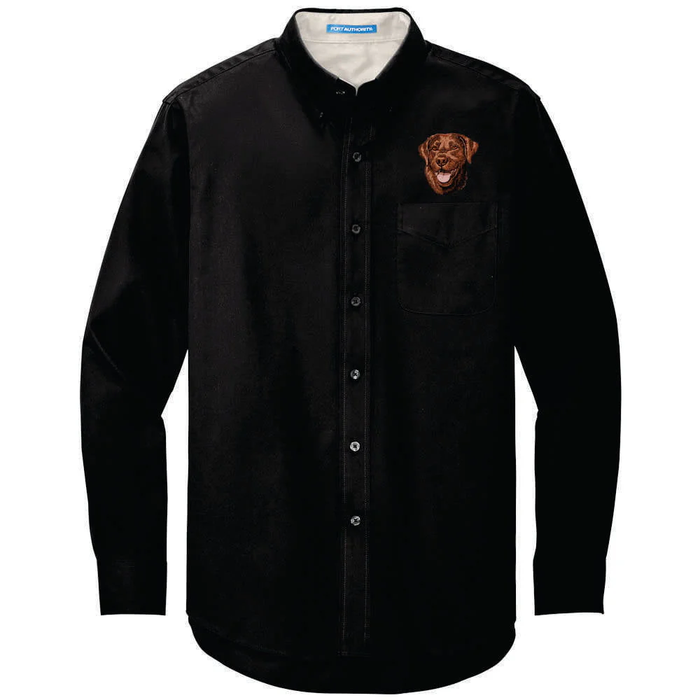 Labrador Retriever Embroidered Long Sleeve Button Up Shirt - Image 7