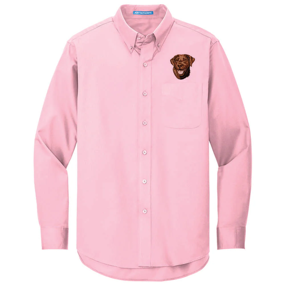 Labrador Retriever Embroidered Long Sleeve Button Up Shirt - Image 8