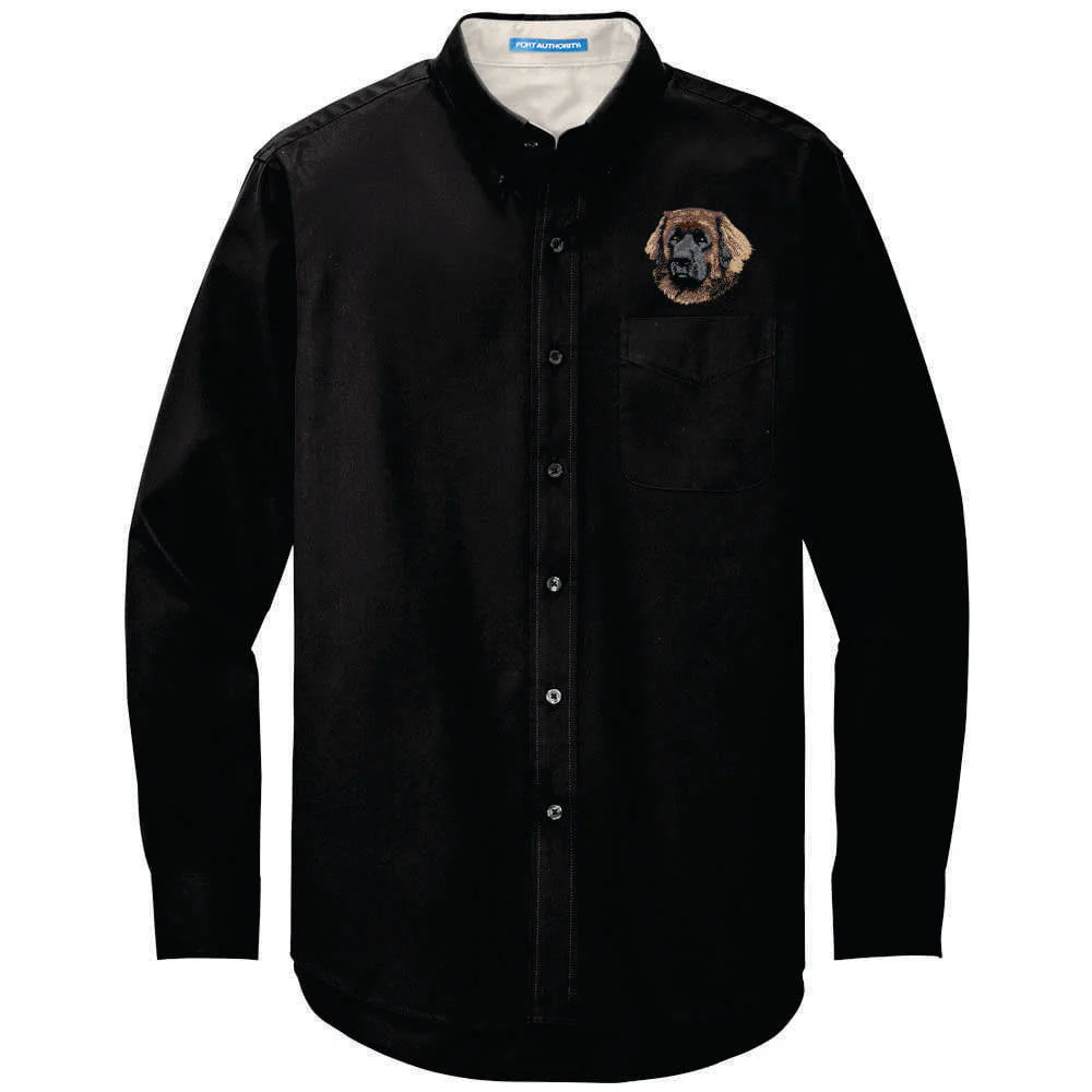 Leonberger Embroidered Long Sleeve Button Up Shirt - Image 3
