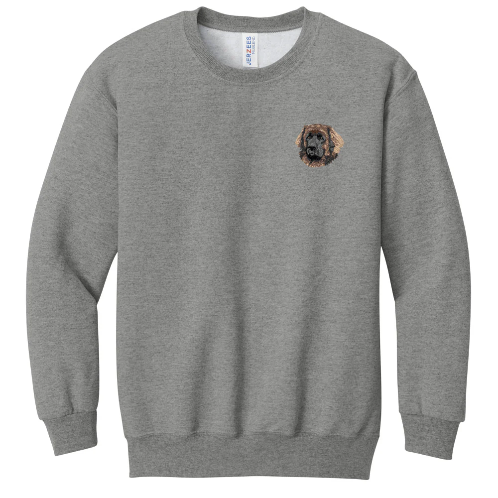Leonberger Embroidered Youth Crewneck Sweatshirt