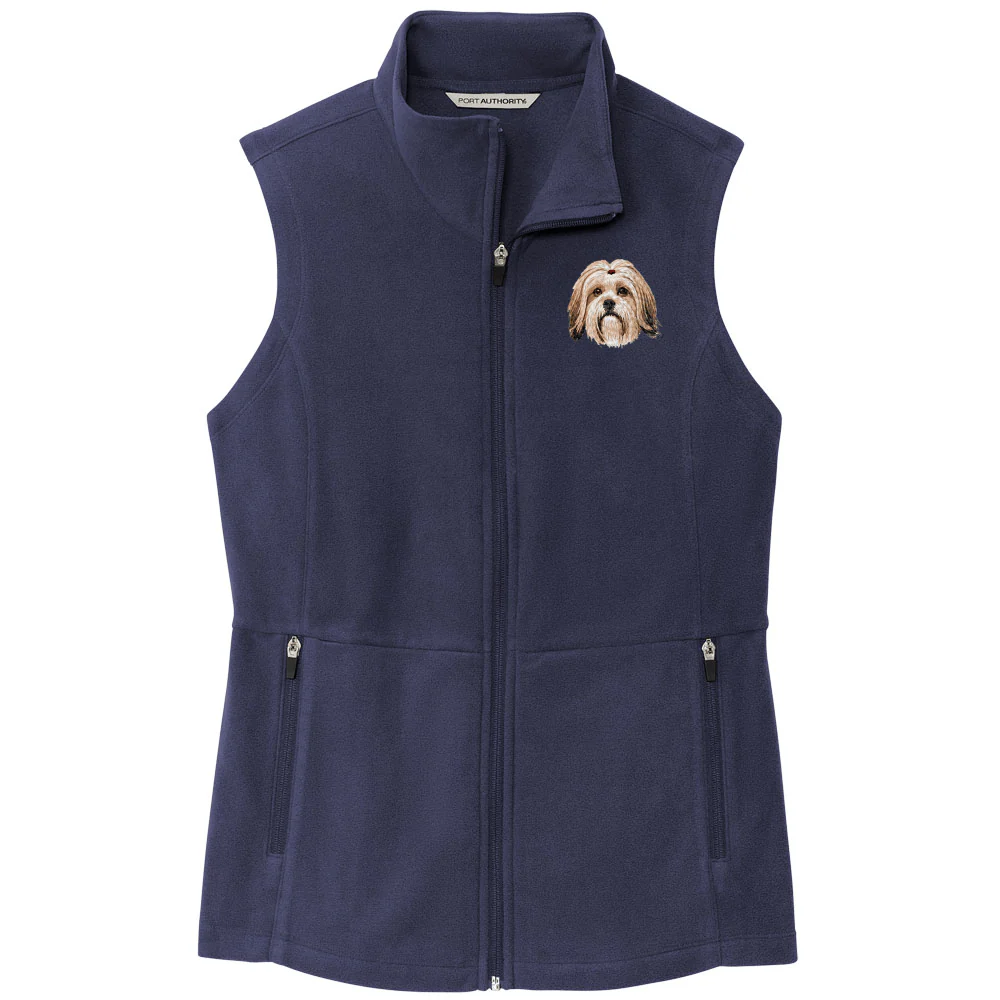 Lhasa Apso Embroidered Women's Fleece Vest