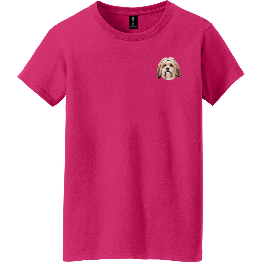 Lhasa Apso Embroidered Women's T-Shirt