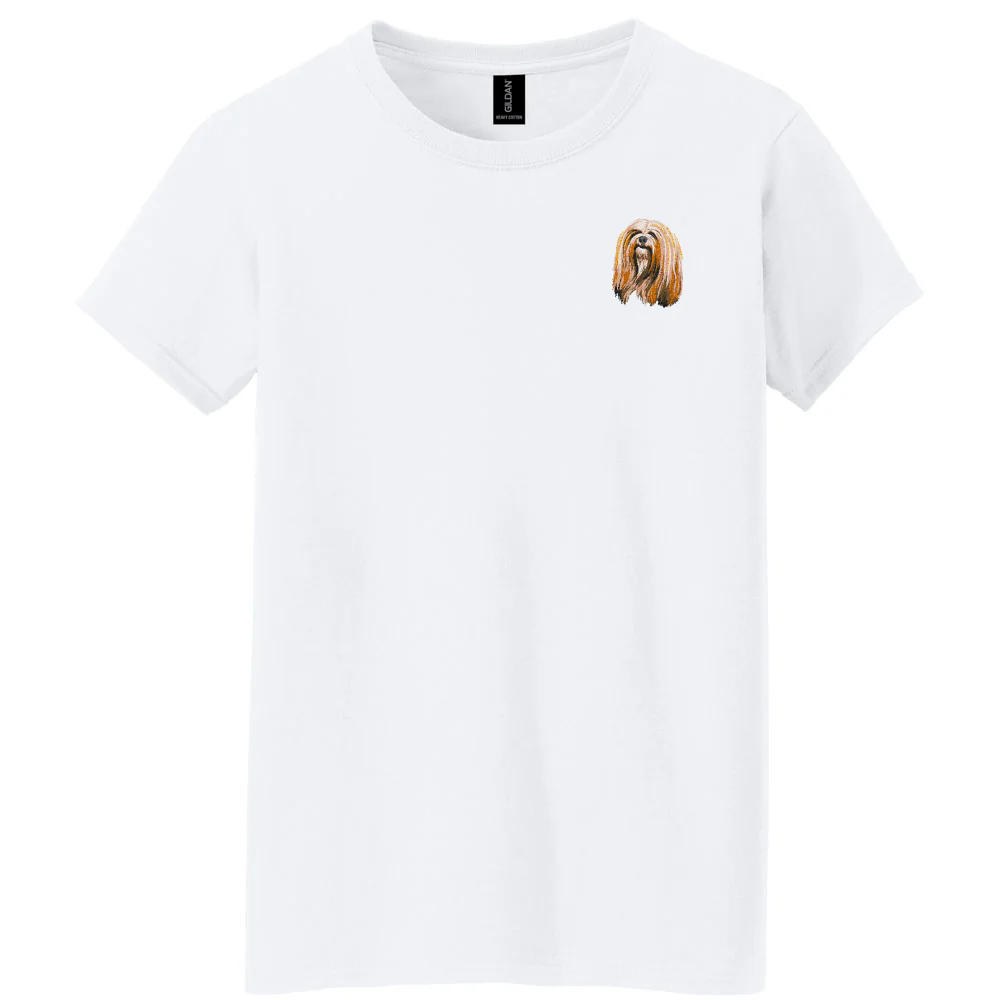 Lhasa Apso Embroidered Women's T-Shirt - Image 4