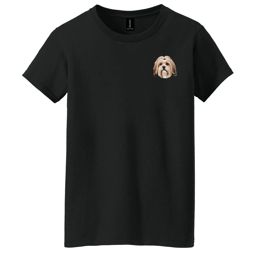 Lhasa Apso Embroidered Women's T-Shirt - Image 5