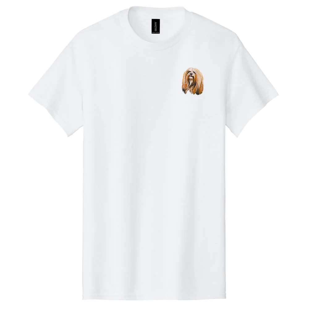 Lhasa Apso Embroidered Men's T-Shirt - Image 4