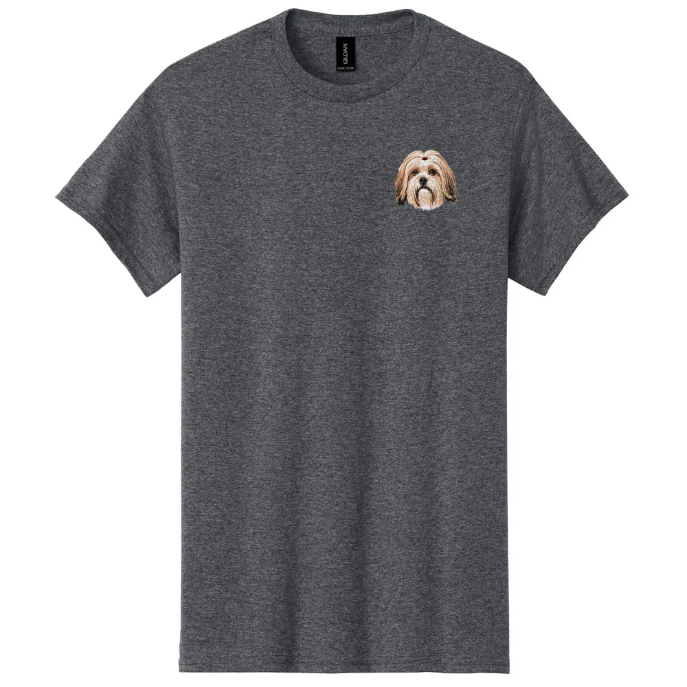 Lhasa Apso Embroidered Men's T-Shirt - Image 5