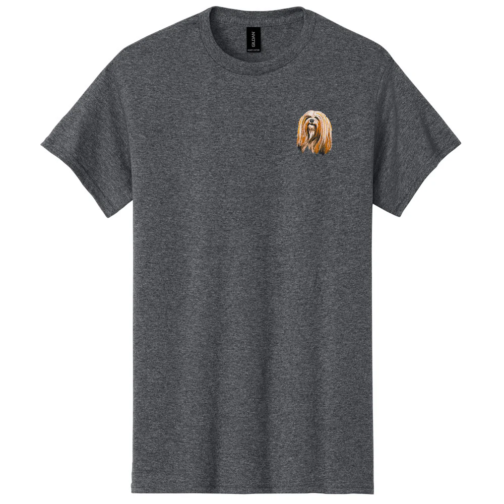 Lhasa Apso Embroidered Men's T-Shirt - Image 6