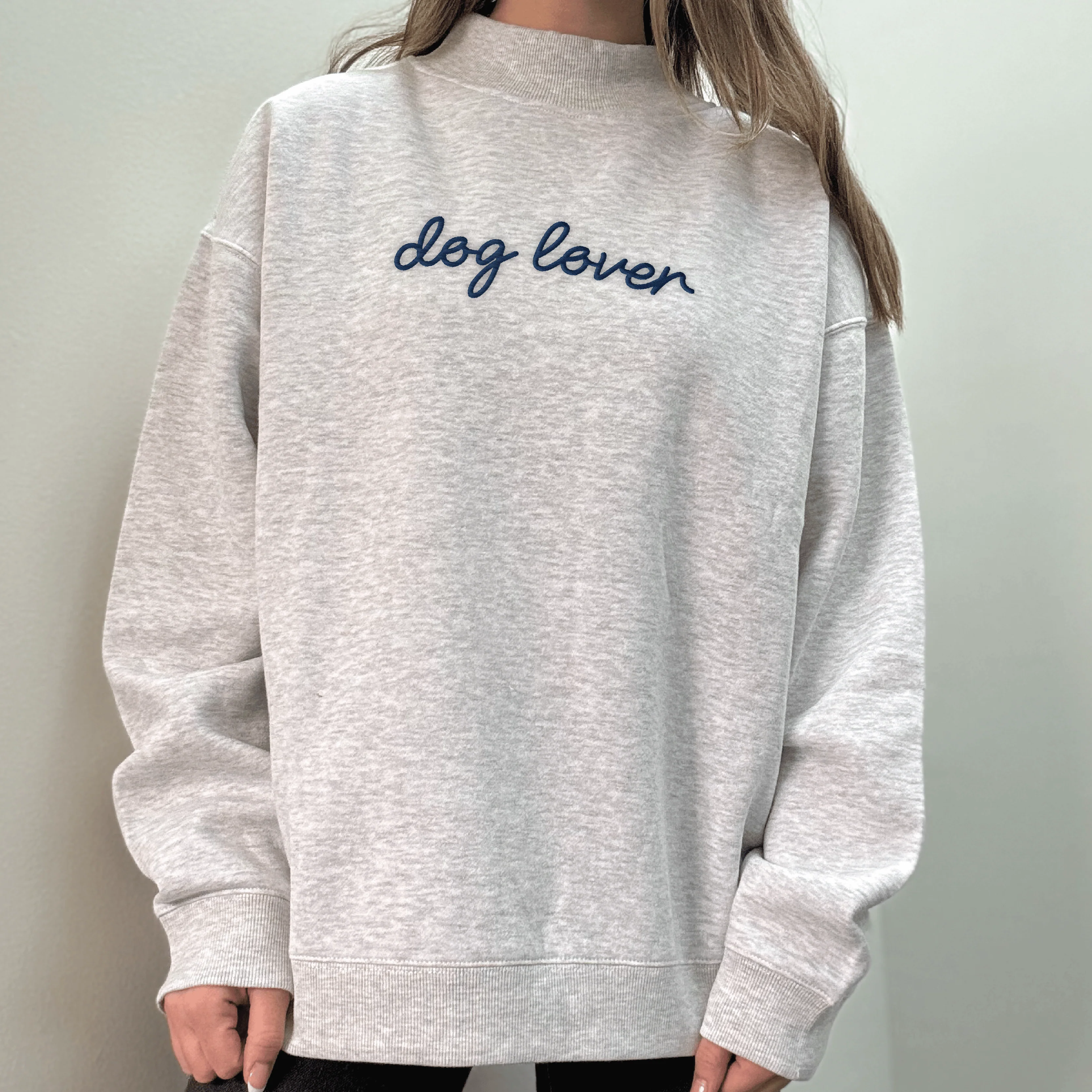 Dog Lover Mock Neck Sweatshirt - Image 2