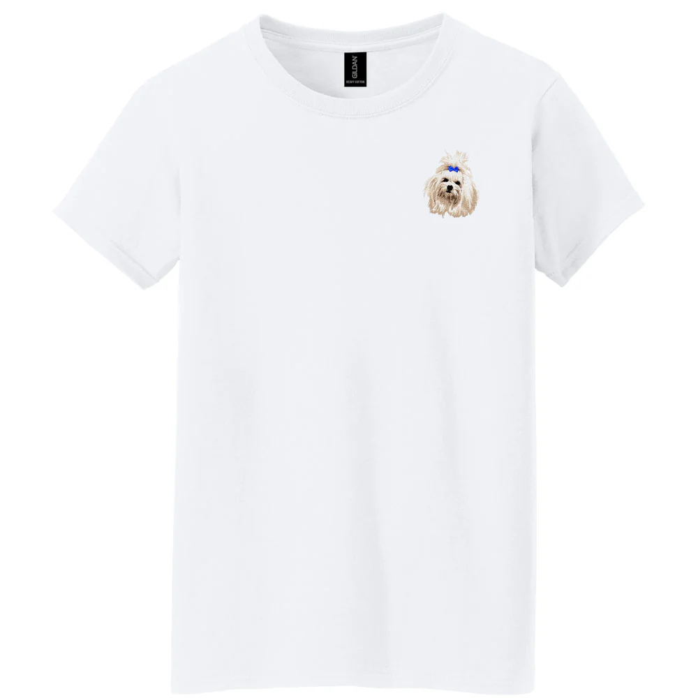Maltese Embroidered Women's T-Shirt - Image 4