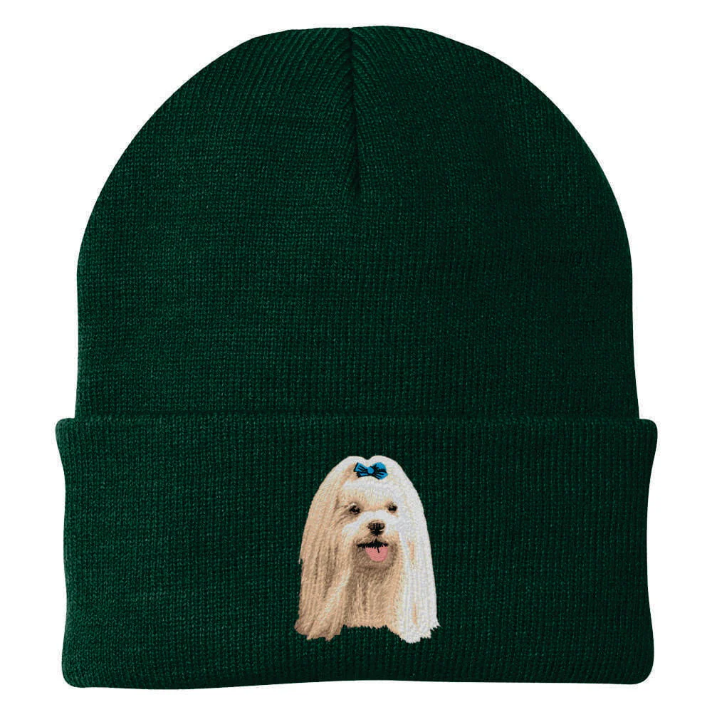 Maltese Embroidered Beanie - Image 2