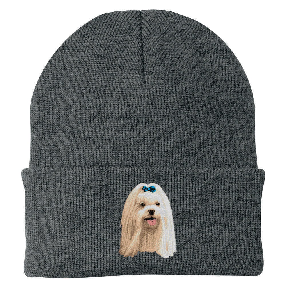 Maltese Embroidered Beanie - Image 3