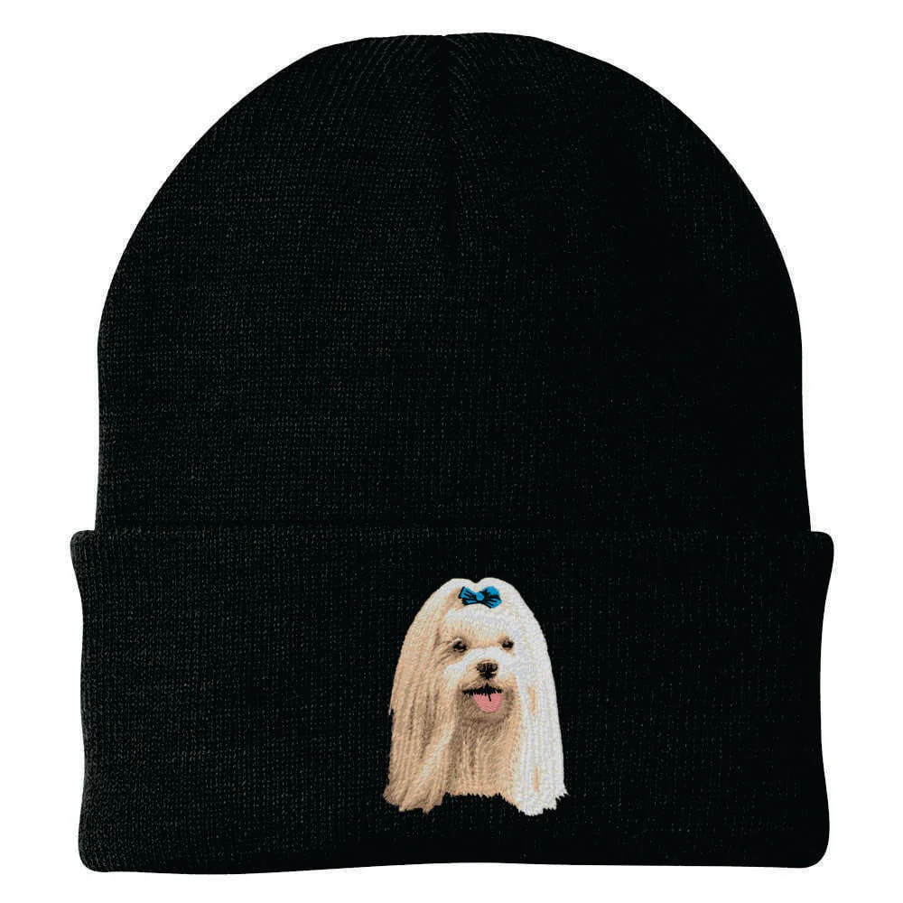 Maltese Embroidered Beanie - Image 4