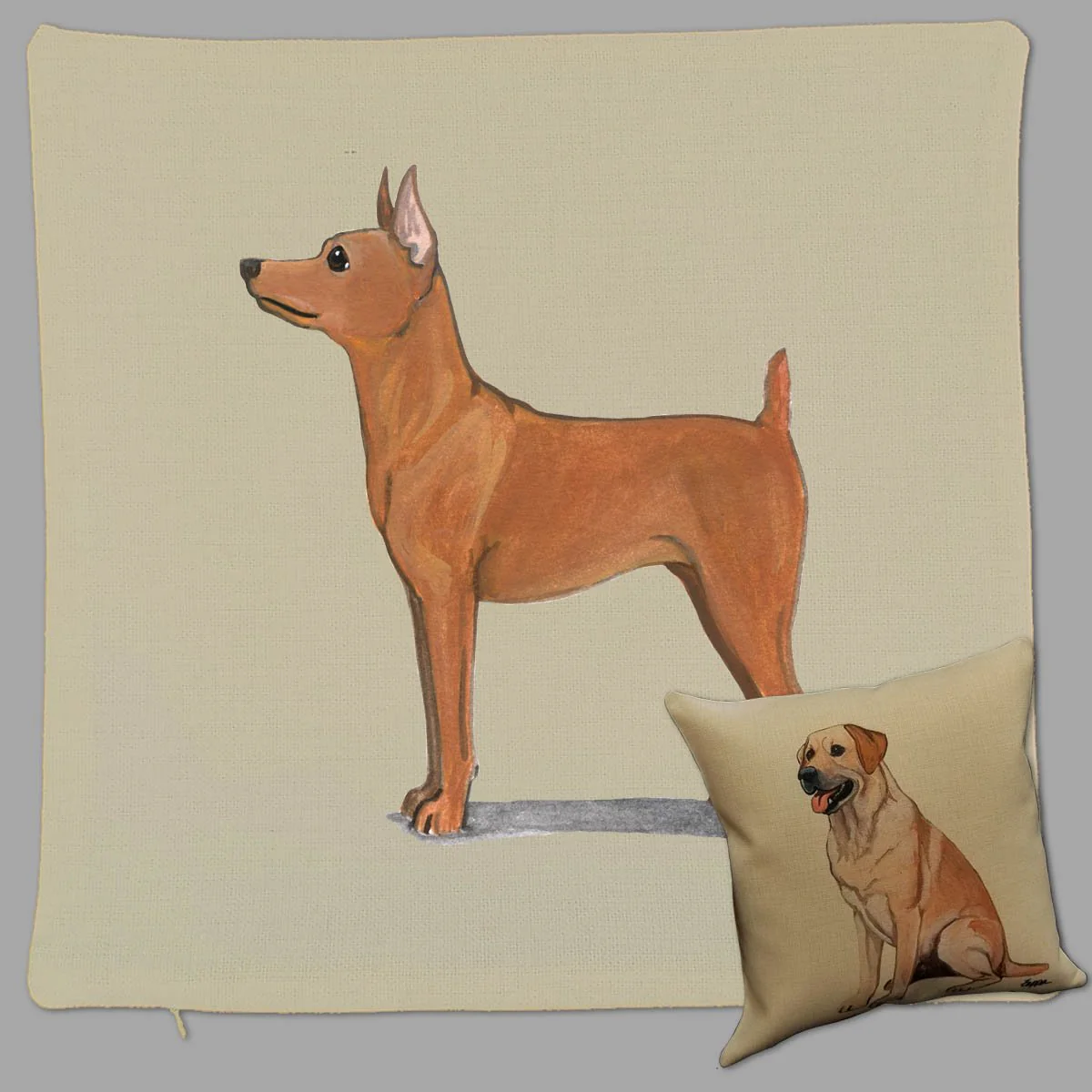 Miniature Pinscher Pillow Cover - Image 2