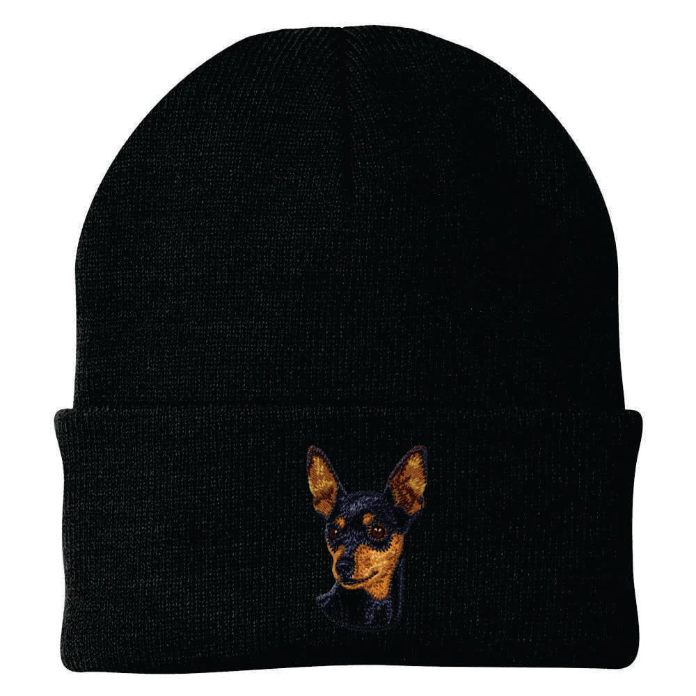 Miniature Pinscher Embroidered Beanie - Image 3