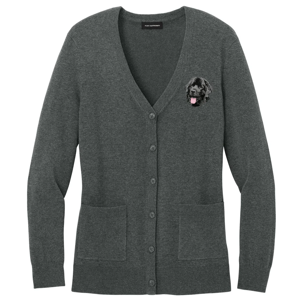 Newfoundland Embroidered Button-Up Cardigan Sweater