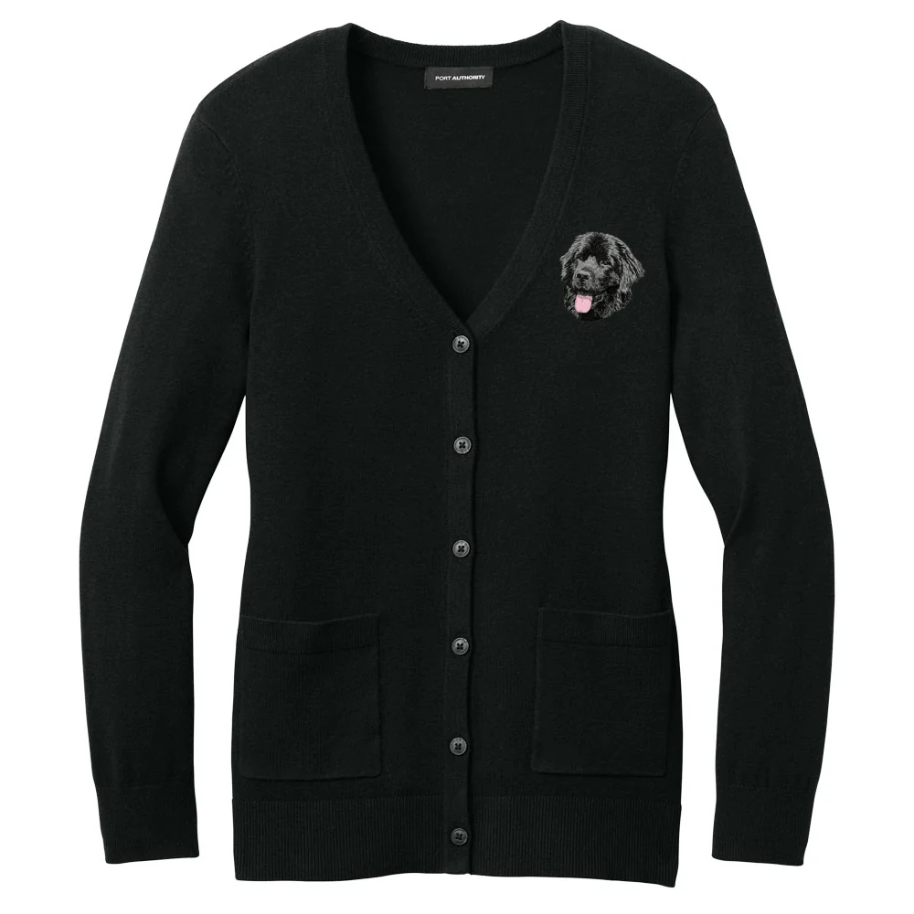 Newfoundland Embroidered Button-Up Cardigan Sweater - Image 3
