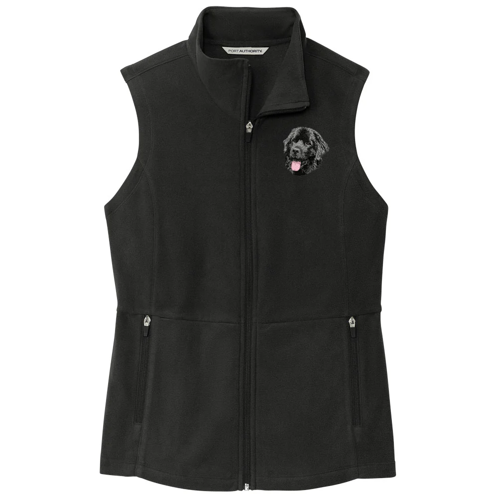 Newfoundland Embroidered Women's Fleece Vest - Image 7