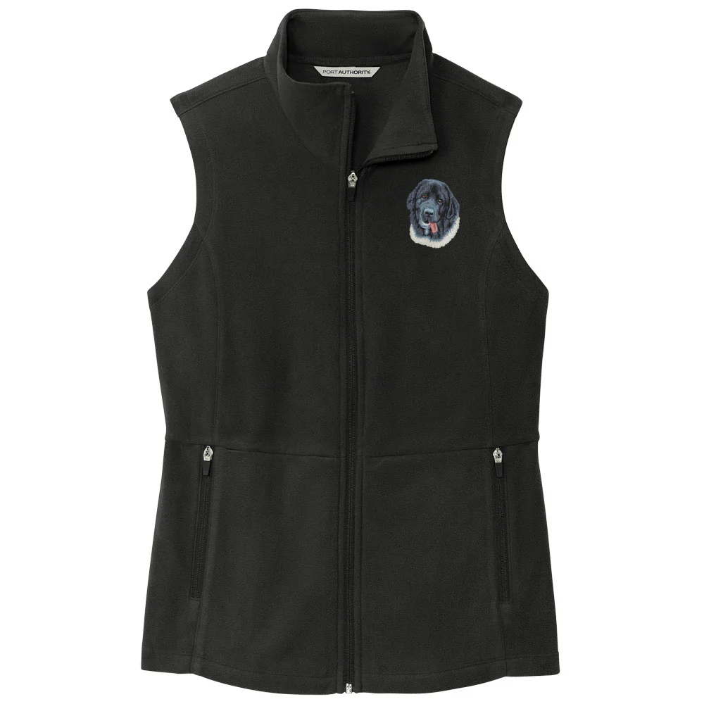 Newfoundland Embroidered Women's Fleece Vest - Image 9