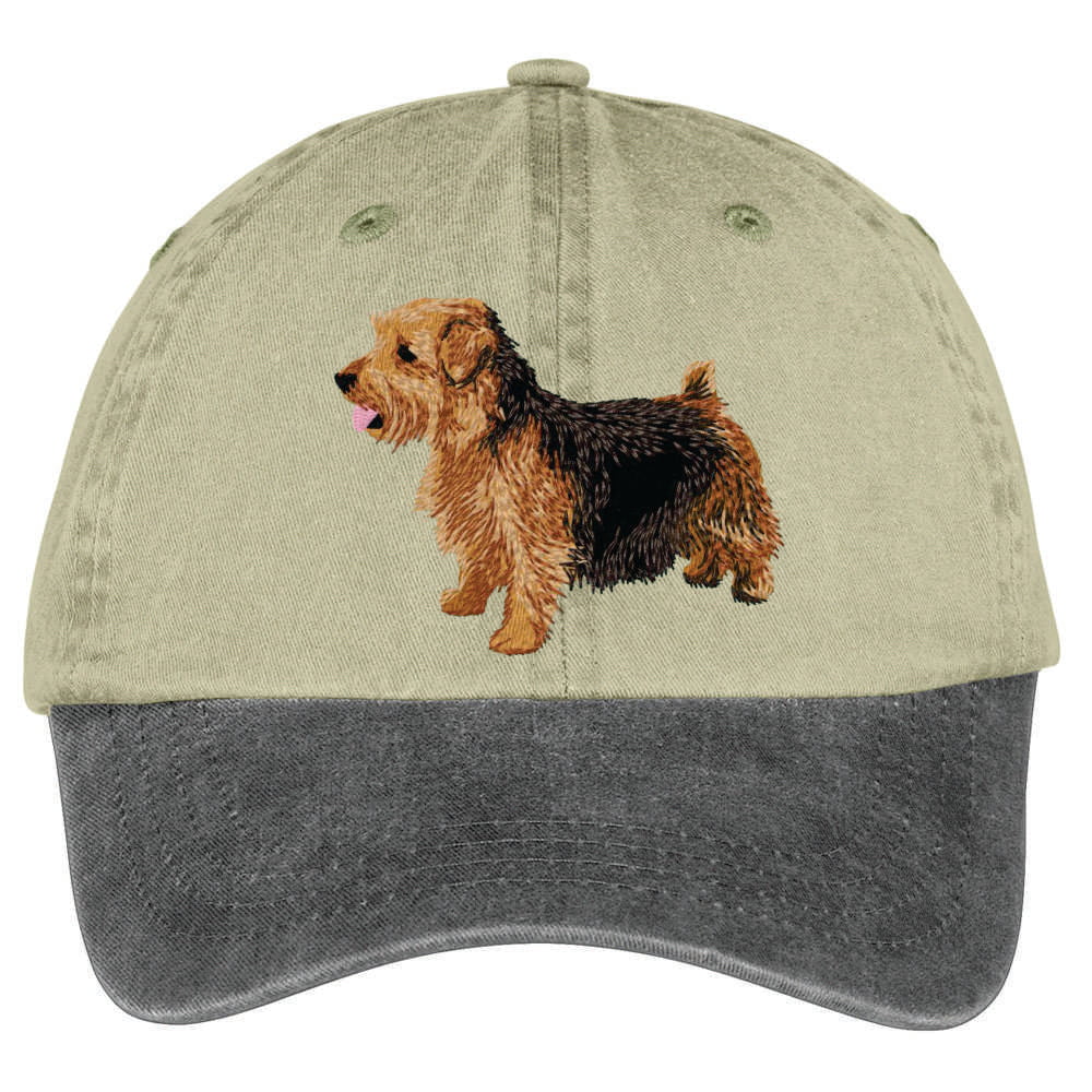 Norfolk Terrier Embroidered Two Tone Baseball Cap