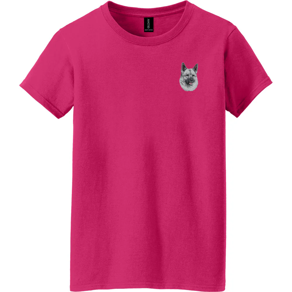 Norwegian Elkhound Embroidered Women's T-Shirt