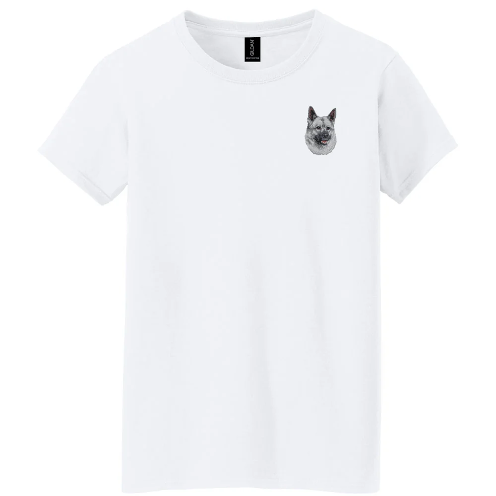 Norwegian Elkhound Embroidered Women's T-Shirt - Image 5