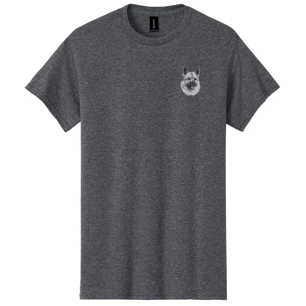 Norwegian Elkhound Embroidered Men's T-Shirt - Image 2