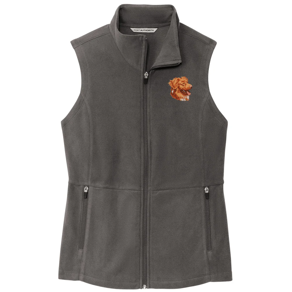 Nova Scotia Duck Tolling Retriever Embroidered Women's Fleece Vest - Image 2