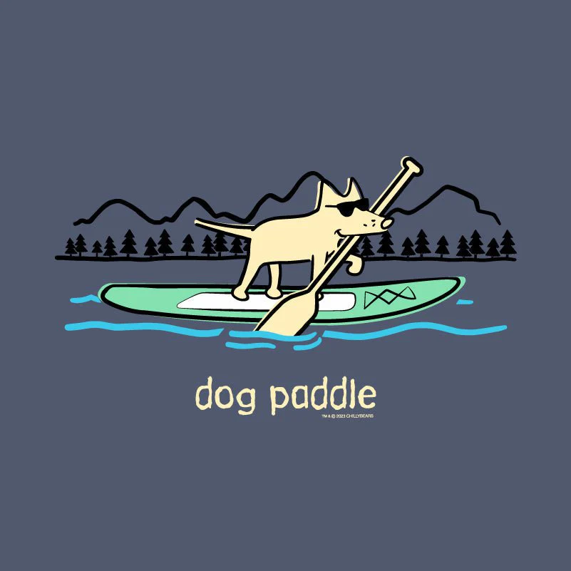 Dog Paddle - Ladies Curvy V-Neck Tee - Image 2