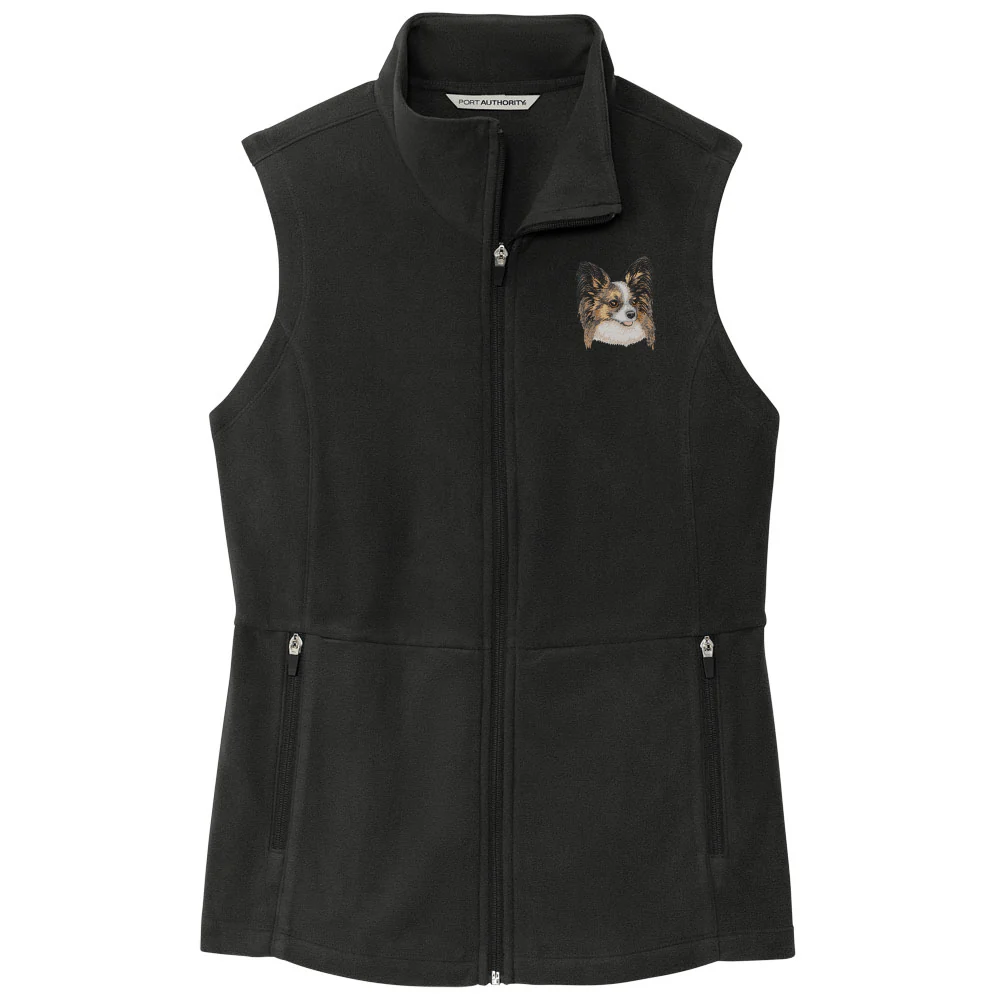 Papillon Embroidered Women's Fleece Vest - Image 6