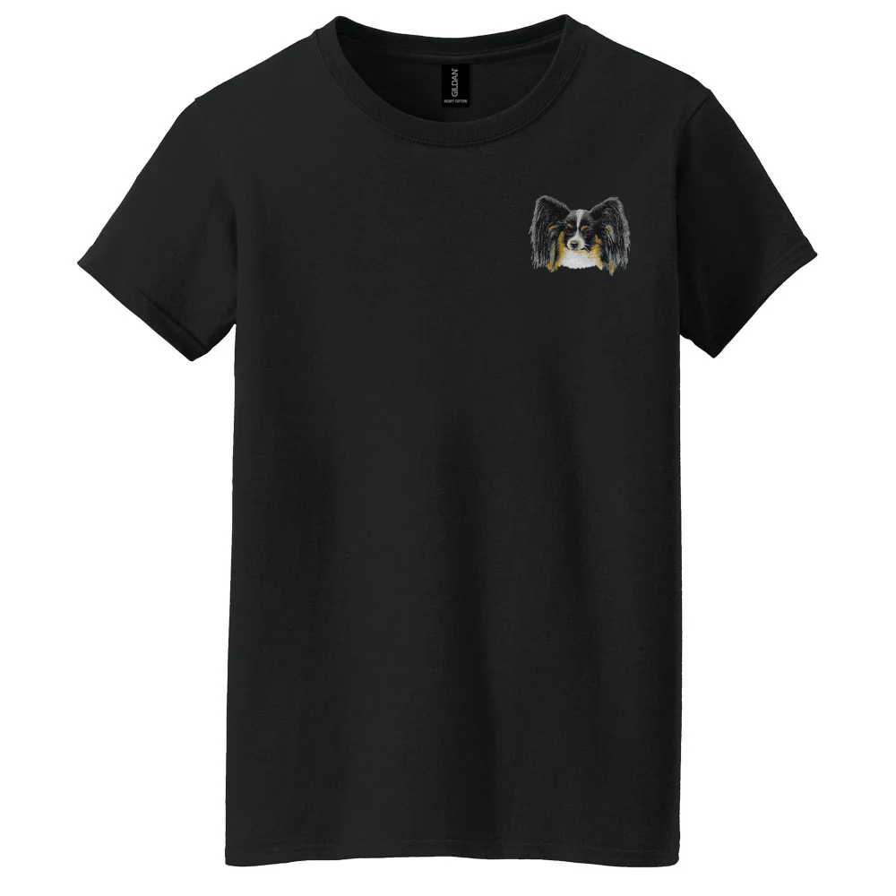 Papillon Embroidered Women's T-Shirt - Image 5
