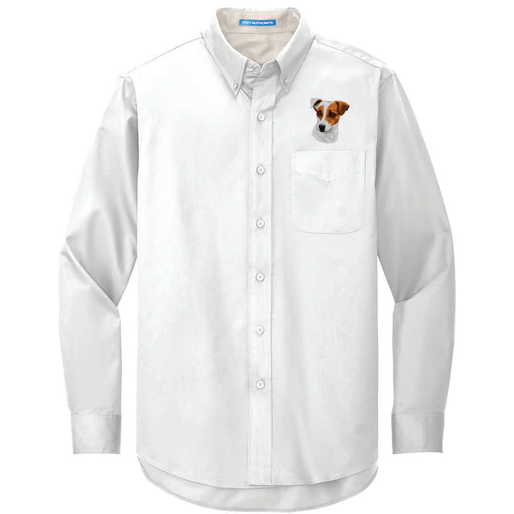 Parson Russell Terrier Embroidered Long Sleeve Button Up Shirt - Image 2