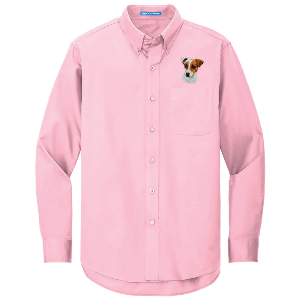 Parson Russell Terrier Embroidered Long Sleeve Button Up Shirt - Image 4