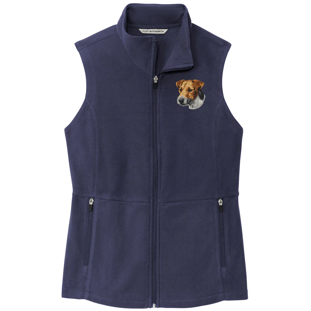 Parson Russell Terrier Embroidered Women's Fleece Vest