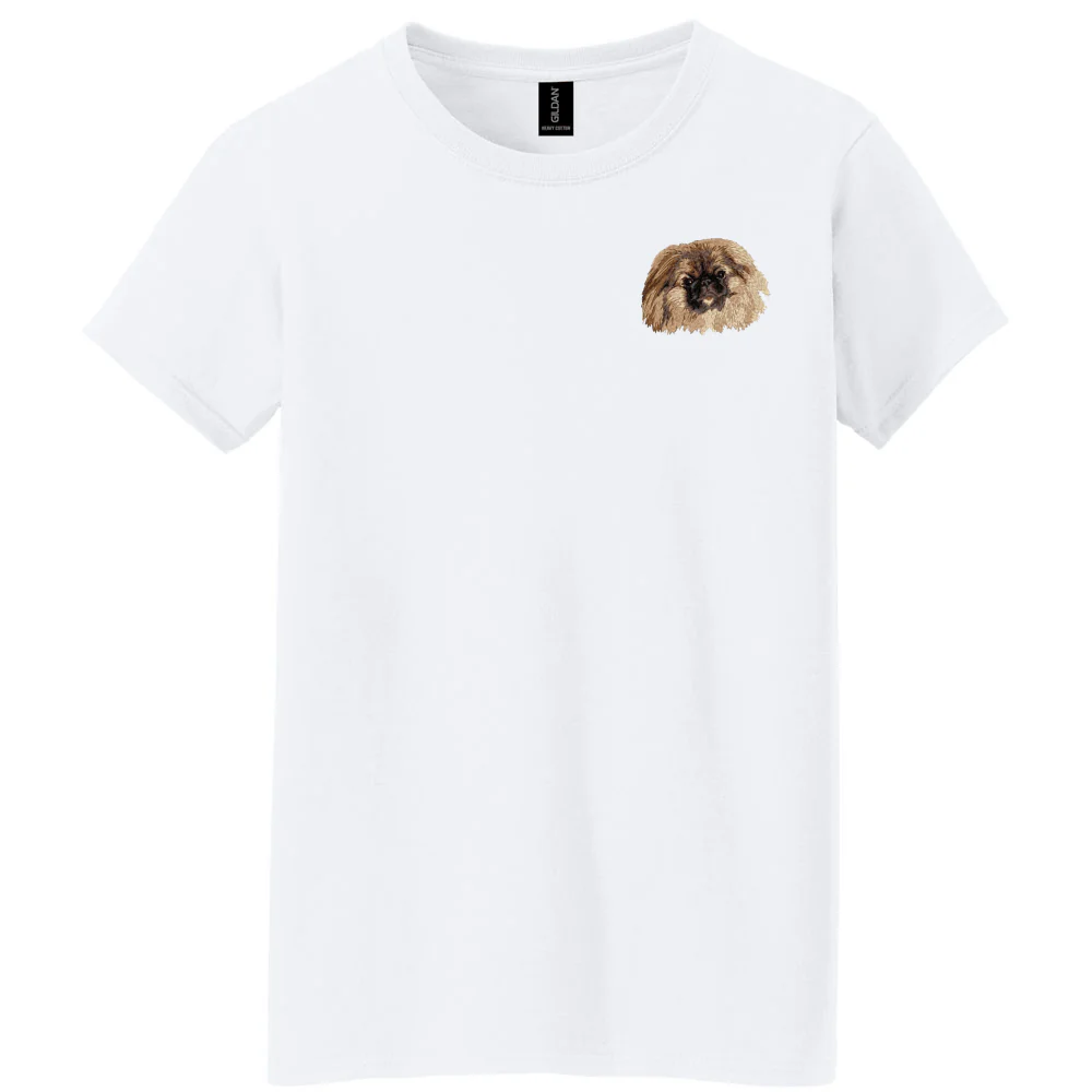 Pekingese Embroidered Women's T-Shirt - Image 2