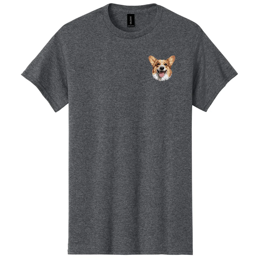 Pembroke Welsh Corgi Embroidered Men's T-Shirt - Image 2