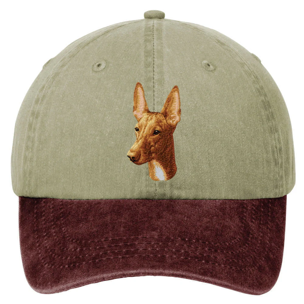 Pharaoh Hound  Embroidered Two Tone Baseball Cap - Image 2