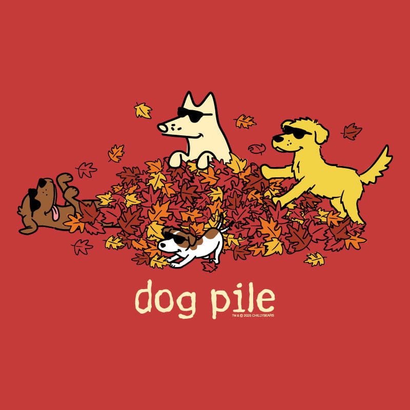 Dog Pile Autumn - Ladies Curvy V-Neck Tee - Image 2